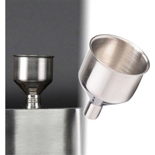 Stainless Steel Funnel Mini Oil Pot Funnel Metal Oil Liquid Dispensing Transfer Tools Splash Proof 2 inch Portable Kitchen Tools