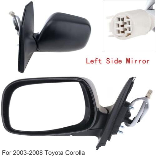 Non-Folding Left/Right Side Mirror Left/Right Hand RH Mirror for 2003-2008 Toyota Corolla CE / LE/ S/ Sport/ XRS Sedan 4-Door