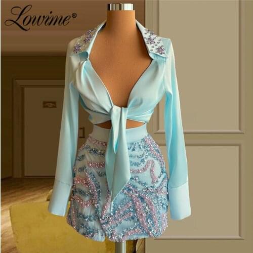 Lowime Crystals Beaded Evening Gowns 2021 Custom Long Sleeves Prom Dress Robe De Soirée De Mariage Cut-out Design Party Dresses