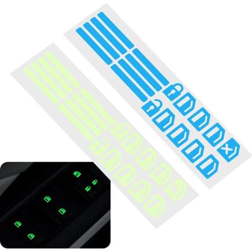 1Pcs for Toyota CH-R corolla camry Rav4 Car Styling Car Door Window Lift Window Button Sticker Car Sticker Luminous decoration