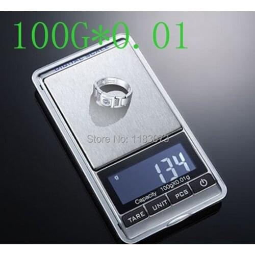 100g 0.01 Electronic Jewelry Scale Mini Pocket Kitchen Scales for Food Diamond Gem Weight Balance Free Shipping10pcs/lot