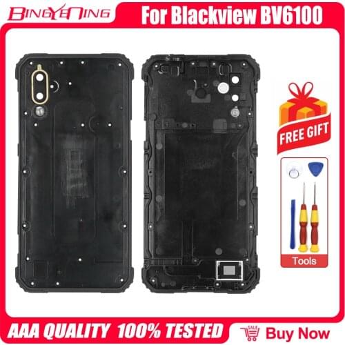 100% Original Battery Case Back Cover+LoudSpeaker+Back Glass Panel For Blackview BV6100 Phone