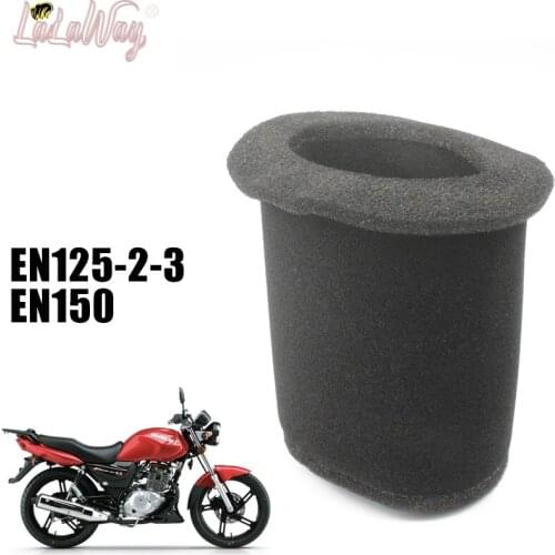 5pices Motorcycle Sponge Air Filter Cleaner Black For SUZUKI Haojie EN125-2E-2F-3E-3F EN150-A ,Air Sponge Filter
