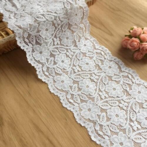 5 Yard/Lot Off white elastic lace trim decoration dress lace fabric clothes bra sleeves diy accessories