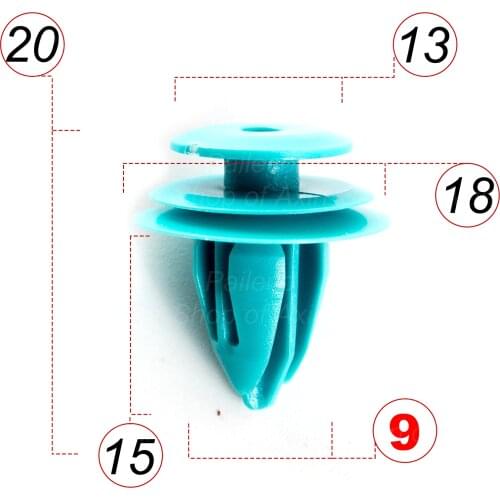 20pcs 9mm ATV Motorcycle Accessories Nylon Fairing Trim Panel Fasteners Clip Rivets For Honda Yamaha Suzuki Kawasaki