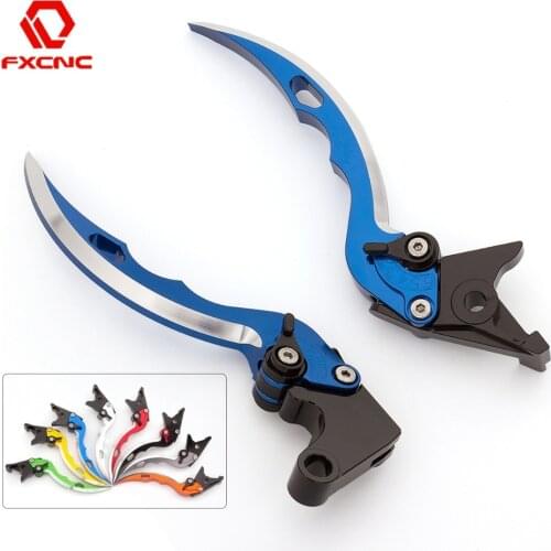 FX CNC Aluminum Adjustable Motorcycle Knife Blade Brake Clutch Levers For Yamaha YZF R1 YZF R6 FZ1 FAZER TRX 850 R6S USA VERSION