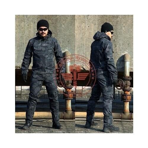 Army military tactical cargo pants uniform waterproof camouflage tactical military uniform us army men clothing set