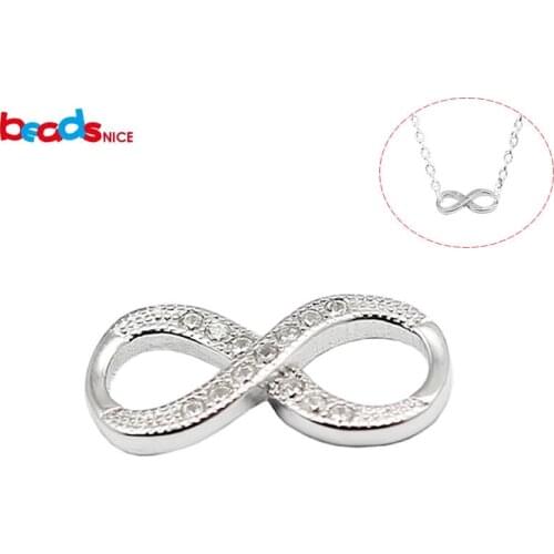 Beadsnice sterling silver jewelry accessories diy infinity bracelet findings wholesale luxury infinity charms silver 925 ID30531