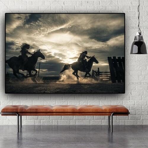 Black And White Native Vintage Indian Portrait Canvas Painting Scandinavian Poster Cuadros Wall Art Picture Home Decoration