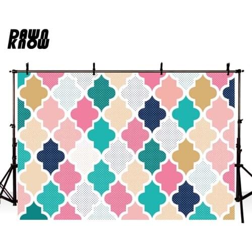 DAWNKNOW Colorful Pattern Photography Background Backdrop Newborn Photocall Children Stage Photo Shoot Studio Customize GY440