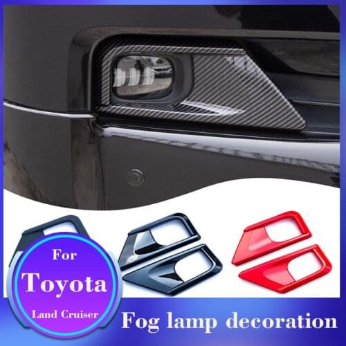 For Toyota Land Cruiser Front Fog Lamp Decoration LC200 Samurai Fog Lamp Shade Refit Dedicated Fog Lamp Cover Farbon Fiber