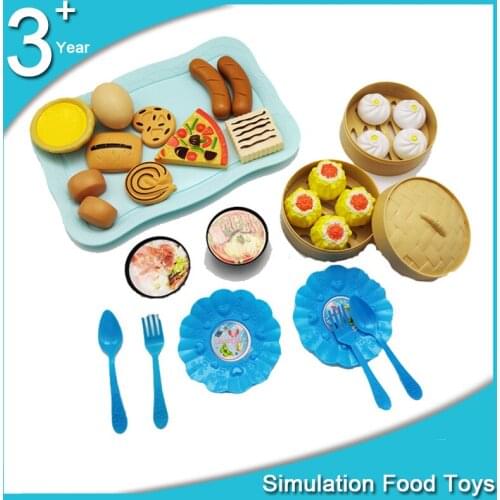 Kids Kitchen Simulation Food Hamburger Hotdog Pretend Play Toy Set Miniature Snack Burger Educational Toys For Children