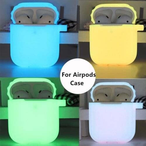 For Apple Airpods 1 2 Case Cover Keychain Hoesje Protection for Air Pods Eirpods Earpods Case Box Glow in the Dark Headset Pouch