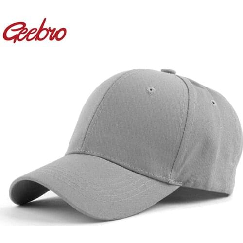 Geebro Summer New Baseball Cap For Men And Women Casual Acrylic Plain Color Flat Snapback Baseball Cap Breathable Sun Caps JS603