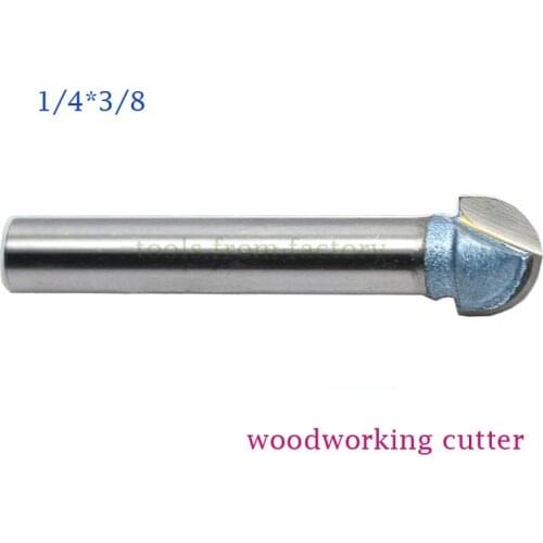 1pc 1/4*3/8 Woodworking cutter CNC engraving tools round bottom cutter opened circular arc,slotted cutter 1/4 Shank