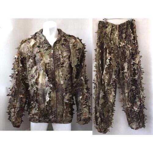 3D HIGHLANDERTM Leaf Python Camouflage Ghillie Suit Bionic Training Bowhunt Sniper
