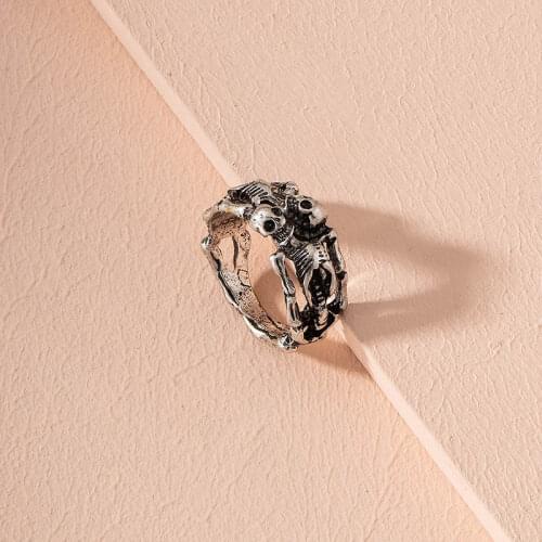 Timlee R016 New Personality Retro Exaggeration Human Body Skeleton Alloy Finger Rings,Fashion Jewelry wholesale