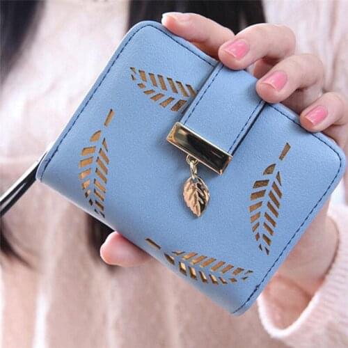 New Wallet Women PU Leather Short Purse Card Holder Women Wallets Money Bag Round Zipper Coin Pocket Ladies Wallet Clutch