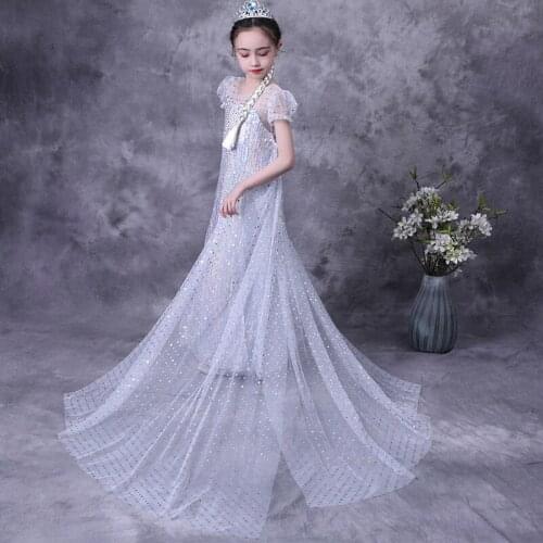 Infant Summer Dress Sequined Snow 2 Cosplay Fancy Tutu Princess Children Birthday Party Prom EveningVestidos Baby Girls Clothes