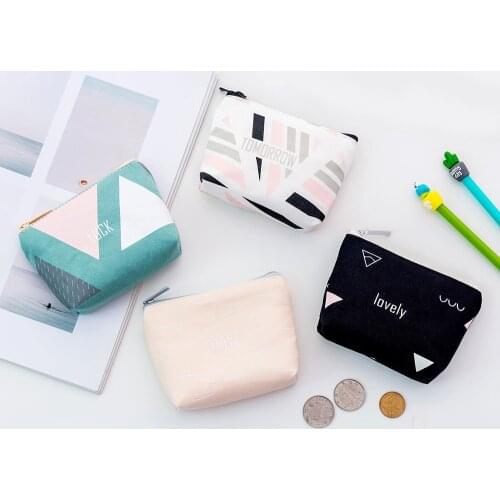 Hot Cute Small Coin Wallet Canvas Zipper Coin Bag Purses Female Women Kids Girls Coin Money Change Hand PurseS Coin Pouch
