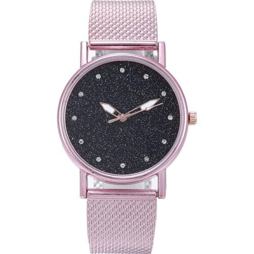 Fashion Luxury Inlay Diamond sky Starry Watch Dial Quartz Silicone Tape Ladies Watch silicone strap ladies watch 2019 reloj Q7
