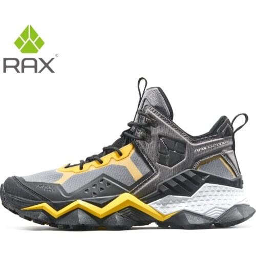 Rax Men Waterproof Hiking Shoes Breathable Hiking Boots Outdoor Trekking Boots Sports Sneakers Tactical Shoes