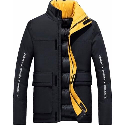 6XL Men 2019 Winter New Casual Thick Cotton Waterproof Pockets Parkas Jacket Men Fashion Outwear Windproof Warm Parka Coat Men