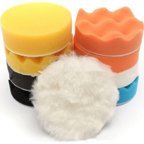 Car Polishing Disc For Car Polisher Drill Adapter 11Pcs/Set Self-Adhesive Buffing Waxing Sponge Wool Wheel Polishing Pad 2021