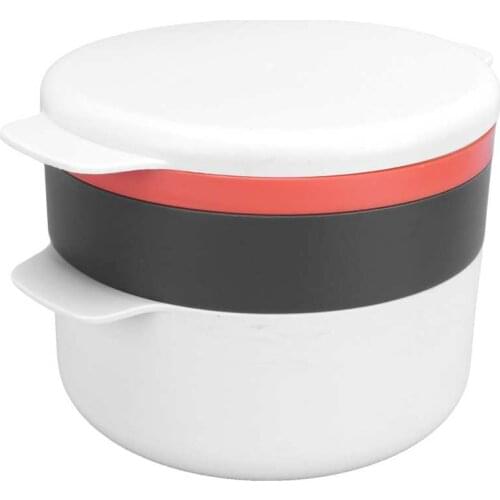 Portable Picnic Food Container Box -Proof Bento Box Multifunctional Round Rice Steaming Box Microwave Oven Special Lunch