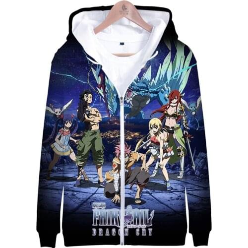 European and American Hooded Zip Factory Direct Sales New Fairy Tail Fairy Tail Anime Peripheral Fashion Cn(origin)