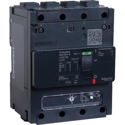 LV427462 NSX100m N TM32D 4P3D busbar Compact NSX100m molded case Circuit breaker,32A 4P3D 50kA at 380/415V(IEC) bus terminal