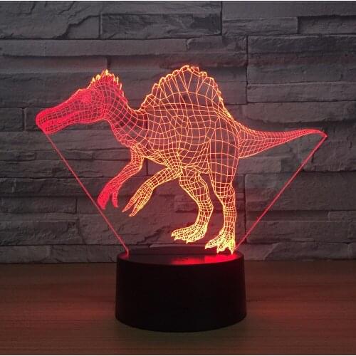 3D Dinosaur LED Table Lamp USB Animal 3D Night Lights 7 Color USB 3D Illusion Lights for Living Room Decorative Atmosphere lamp
