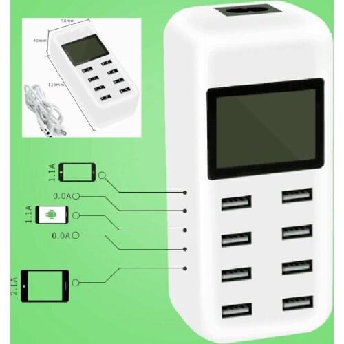 8 multi USB Ports Charger Power Adapter Quick Charging Station