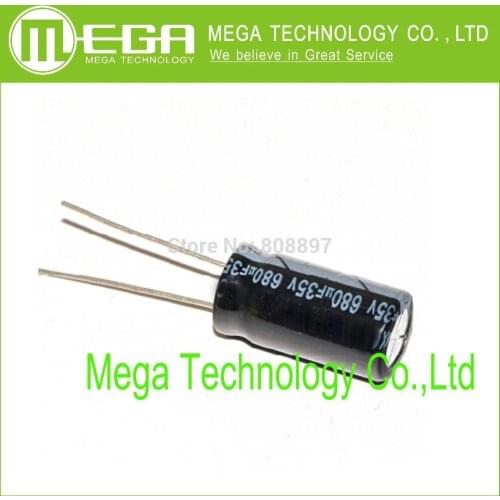 200pcs X 100% New Chengx 680UF 35V 10X20 LOW ESR Aluminum Electrolytic Capacitor