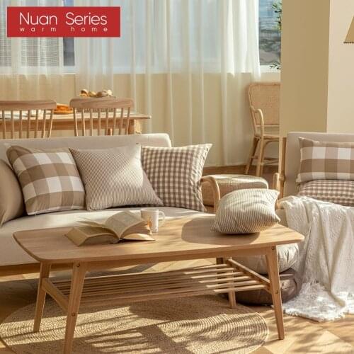 2021 Geometric Cushion Covers Yellow Plaid Stripes Print Pillow Case For Home Chair Sofa Decoration Pillowcases 45x45/30x50cm