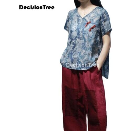 2021 vintage chiffon blouse women shirt chinese style clothing cheongsam top qipao shirt traditional chinese clothing for women