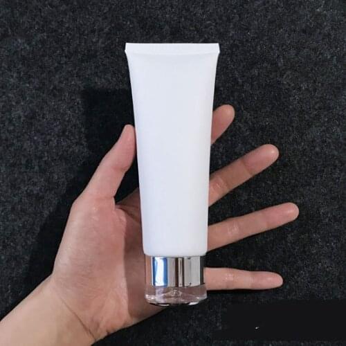 300x 100g empty frosted white plastic soft tube for cosmetics packaging,100ml sample container bottles ,cream cosmetic container