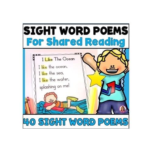 40 Sight Word Poems for Shared Reading (For Beginning Readers) PDF electronic file