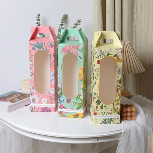 6pcs/lot Mini Small Cylinder Flower Box Luxury Round Flower Gift Box Flower Hat Box Florist Packaging Supplies Wedding Gift Box