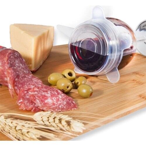 6/12pcs Silicone Cover Stretch Lids Reusable Airtight Food Wrap Covers Keeping Fresh Seal Bowl Stretchy Packing lid Cookware 5z