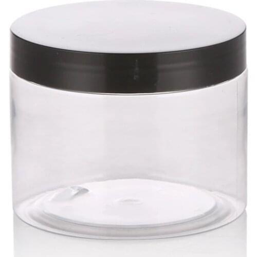 80pcs 50ml PET Clear Refillable Bottles Plastic Empty Makeup Cosmetic Jar Pot Travel Face Cream Container with Black Cap