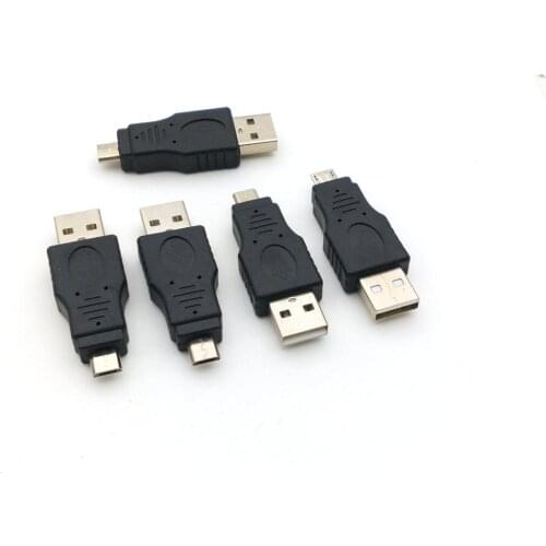 Adapter 500Pcs USB 2.0 A Male to Micro USB 5 Pin Male Plug connector