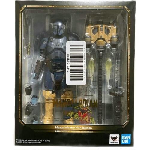 BANDAI Original S.H.Figuarts Star Wars The Mandalorian Anime Action & Toy figures Model Toys For Children