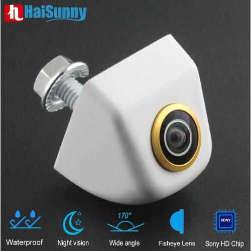 170° Vehicle Rear View Camera No Guide Line Fisheye Lens White Night Vision Reverse Car Camera For AHD 1080P Android Monitor