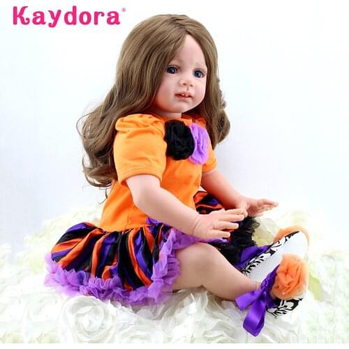 Princess Style Silicone Reborn Baby Dolls 24 inch 60cm Girl Play Toys Lifelike Menina Toddler Kids Playmate Child Birthday Gifts