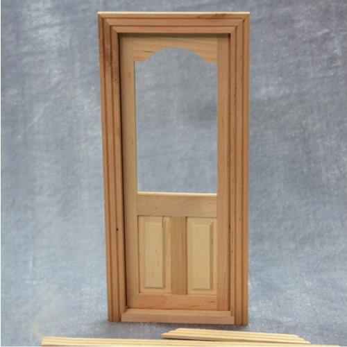 G07-X428 children gift Toy 1:12 Dollhouse mini Furniture Miniature rement Doll accessories DIY 2 grid Visual door 1pcs