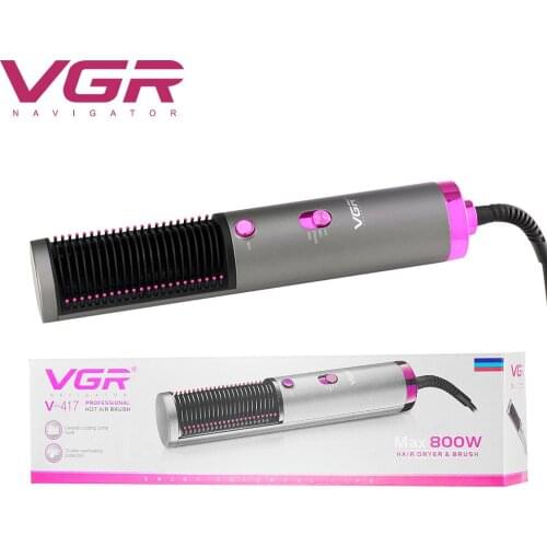 VGR wet and dry hot air comb multifunctional negative ion hair dryer comb curly hair comb hair dryer styling hairdressing V417