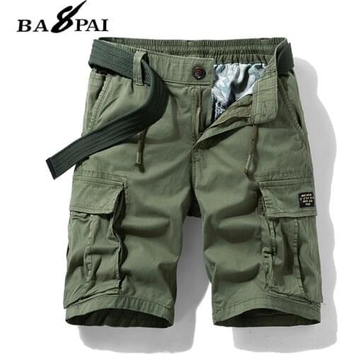 BAPAI New Mens Fashion Shorts Cotton Casual Summer Work Combat Pants Classic Short Oversized Cargo Pants