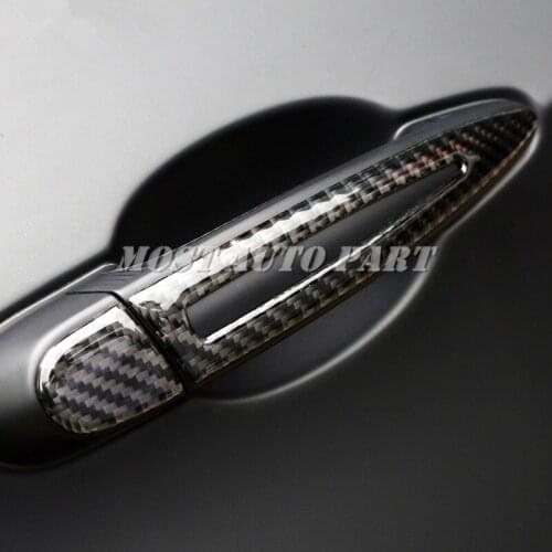 Carbon Fiber Exterior Car Door Handle Trim Cover For BMW X3 X4 F25 F26 2011-2017 Car accesories interior Car Trim
