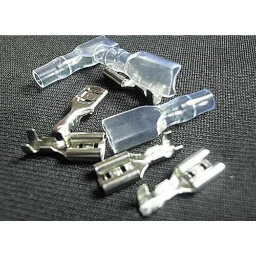 50pcs 2.8/4.8/6.3MM Crimp Terminal Female Spade Connector + Case
